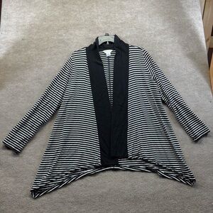 Liz Claiborne Weekend Black And White Cardigan Size XL